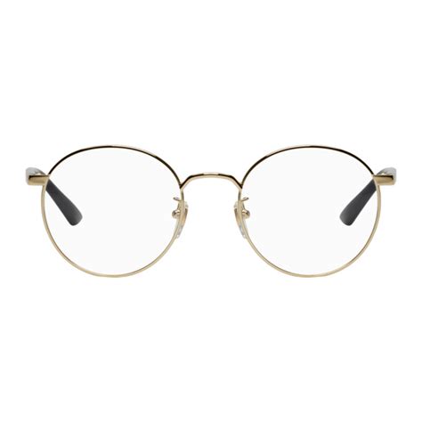 gucci gold round glasses